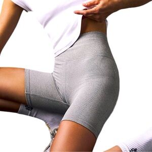 Free People Movement Happiness Runs Bike Shorts Women Heather Gray Size XS/S